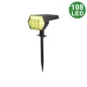Lampe solaire - spots paysagers - 4 modes d'éclairage - 108 LED - étanche IP65