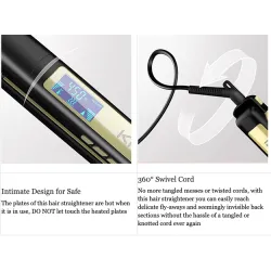 2 in 1 professionele stijltang - krultang - titanium - LCD digitaal displayStijltangen