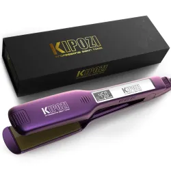 2 i 1 professionell bred plattång - curler - digital LCD-skärm - dubbel spänning