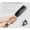 2 i 1 professionell bred plattång - curler - digital LCD-skärm - dubbel spänning