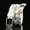 CinturonesCinturón de cuero de moda - hebilla de metal - estilo punk - patrón de calavera / esqueleto - unisex