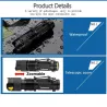 Powerful tactical flashlight - LED - 3 modes - zoomable - 1 - 6 piecesTorches