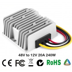 Electrónica & HerramientasReductor de voltaje de 48V a 12V 20AMP 240W - Convertidor reductor de CC