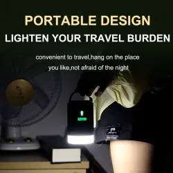Outdoor & CampingLuz de camping multifuncional - lámpara impermeable - farol - con mando a distancia - LED - USB - recargable