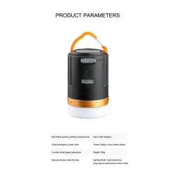 Outdoor & CampingLuz de camping multifuncional - lámpara impermeable - farol - con mando a distancia - LED - USB - recargable