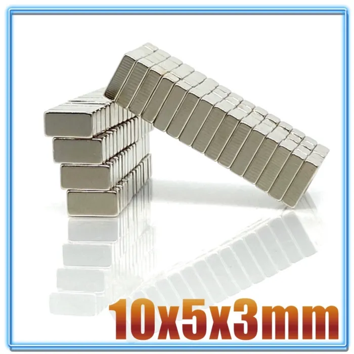 N35 - neodymmagnet - kubisk blokk - 10 mm * 5 mm * 3 mm - 20 - 500 stykker