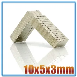 N35 - neodymmagnet - kubisk blokk - 10 mm * 5 mm * 3 mm - 20 - 500 stykker