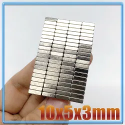 N35 - neodymmagnet - kubisk blokk - 10 mm * 5 mm * 3 mm - 20 - 500 stykker