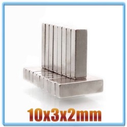 N35 - imán de neodimio - bloque cuboide - 10 mm * 3 mm * 2 mm - 20 - 1000 piezas