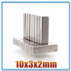 N35 - neodymmagnet - kubisk blok - 10mm * 3mm * 2mm - 20 - 1000 stk.