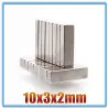 N35 - aimant néodyme - bloc cuboïde - 10mm * 3mm * 2mm - 20 - 1000 pièces
