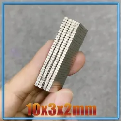 N35 - magnes neodymowy - blok prostopadłościenny - 10mm * 3mm * 2mm - 20 - 1000 sztukN35
