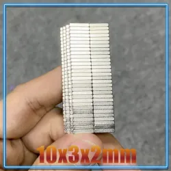 N35 - magnes neodymowy - blok prostopadłościenny - 10mm * 3mm * 2mm - 20 - 1000 sztukN35