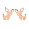 AretesAretes pequeños - forma de perro - acero inoxidable