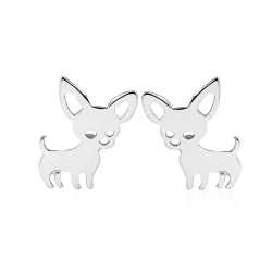 AretesAretes pequeños - forma de perro - acero inoxidable