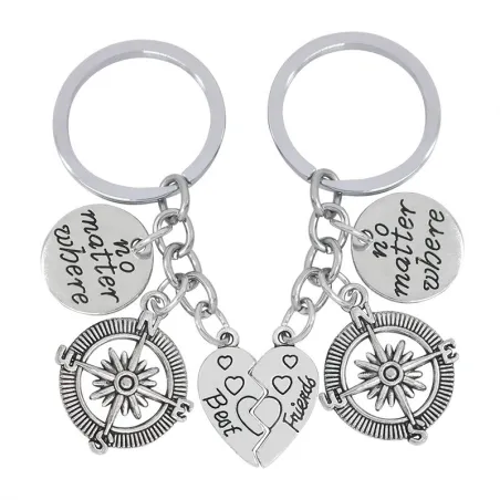 Melhores amigos e não importa onde - chaveiro 2 pcs