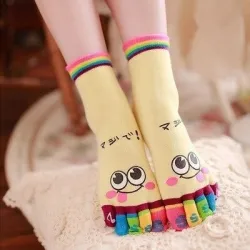 Lustige Kindersocken - fünf Zehen - Baumwolle