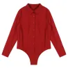 Elegante bodyer - langermet bluse - med knapper
