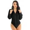 Elegante bodyer - langermet bluse - med knapper