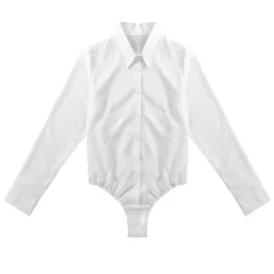 Elegante bodyer - langærmet bluse - med knapper