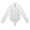 Elegante bodyer - langærmet bluse - med knapper