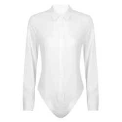 Elegante bodyer - langermet bluse - med knapper