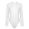Elegante bodyer - langærmet bluse - med knapper