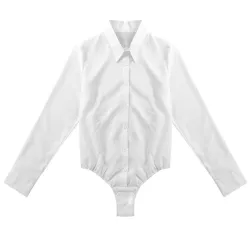 Elegante bodyer - langærmet bluse - med knapper