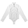 Elegante bodyer - langermet bluse - med knapper