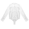 Elegante bodyer - langermet bluse - med knapper