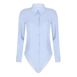 Elegant bodysuits - long sleeve blouse - with buttonsBlouses & shirts