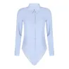 Elegant bodysuits - long sleeve blouse - with buttonsBlouses & shirts