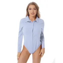 Body eleganti - camicetta manica lunga - con bottoni