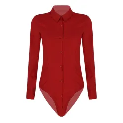 Elegante bodyer - langermet bluse - med knapper