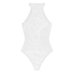 Sexy gjennomsiktig body - med glidelås bak