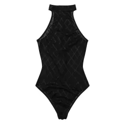 Sexy gjennomsiktig body - med glidelås bak