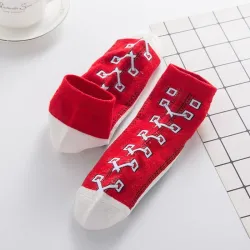 Funny kids socks - shoelaces printed - cottonClothing