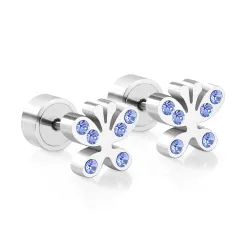 Små ørestikker - med cubic zirconia - sommerfugle - hjerter - stjerner