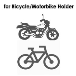 Suporte universal para telefone - para guidão de bicicleta/motocicleta - antiderrapante - clipe - giratório - liga de alumínio