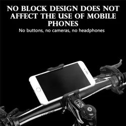 Universell telefonholder - for sykkel-/motorsykkelstyre - antiskli - klips - roterbar - aluminiumslegering