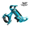Suporte universal para telefone - para guidão de bicicleta/motocicleta - antiderrapante - clipe - giratório - liga de alumínio