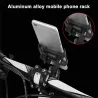 Universell telefonholder - for sykkel-/motorsykkelstyre - antiskli - klips - roterbar - aluminiumslegering