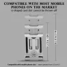 Universell telefonholder - for sykkel-/motorsykkelstyre - antiskli - klips - roterbar - aluminiumslegering