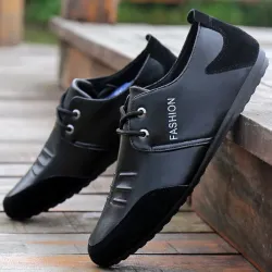Modieuze herenschoenen - loafers - antislip - echt leerSchoenen
