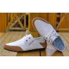 Modne buty męskie - mokasyny - antypoślizgowe - skóra naturalnaButy