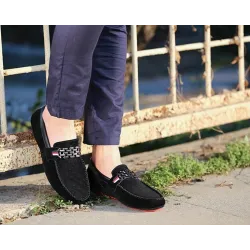 Mocassins pour hommes à la mode - chaussures en daim peu profondes