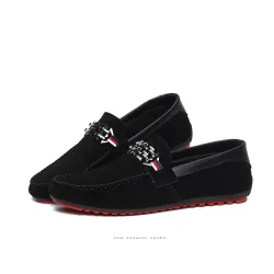 Fasjonable loafers for menn - grunne semskede sko