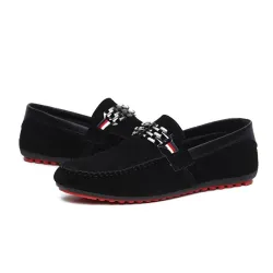 Mocassins pour hommes à la mode - chaussures en daim peu profondes