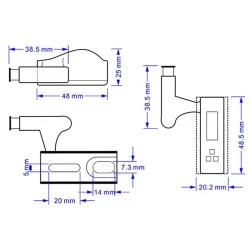 Charnière intérieure lumineuse - armoire - placard - lampe à induction LED - 16 pièces