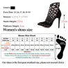 Sexiga ankelboots - högklackade sandaler - gladiatorstil - nitar - utskuren burdesign